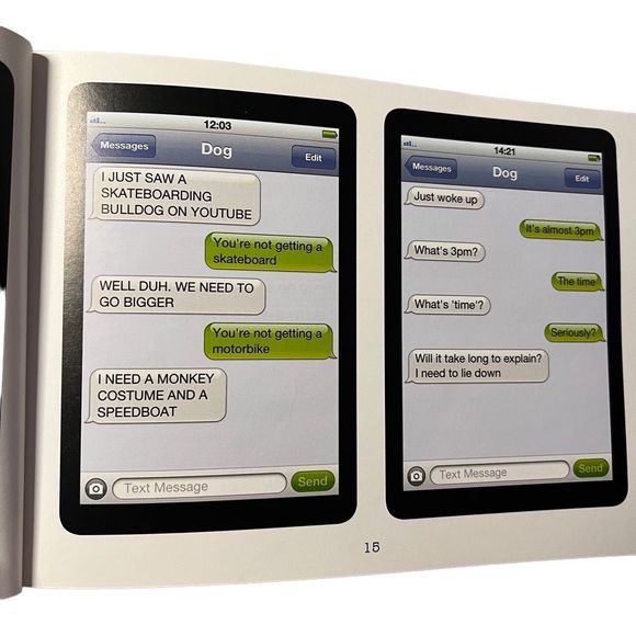 Texts‎ From Dog Book By October Jones Paperback Text Screen Prints Hilarious Dog - Picture 8 of 11